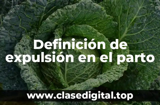 Definición de expulsión en el parto
