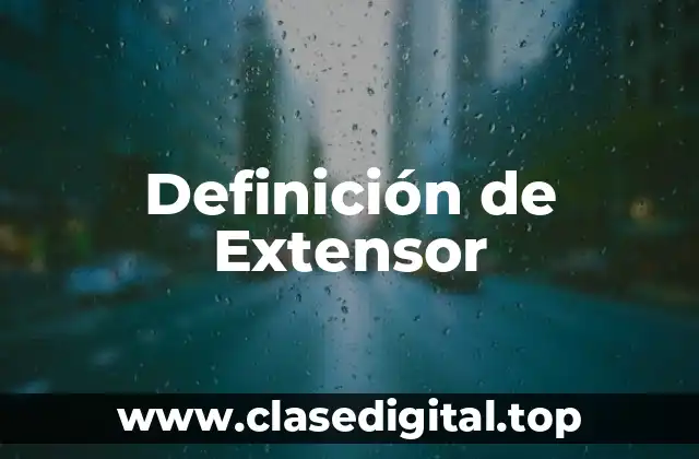 Definición de Extensor