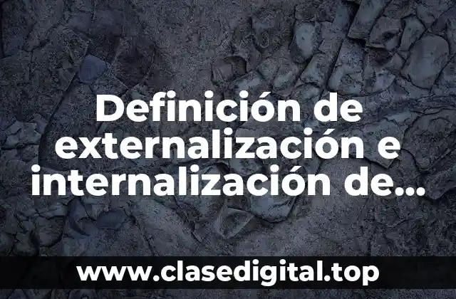 Definición de externalización e internalización de costos