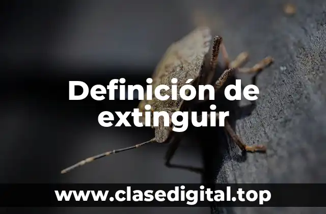 Definición de extinguir