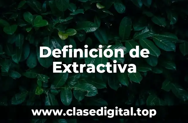 Definición técnica de Extractiva