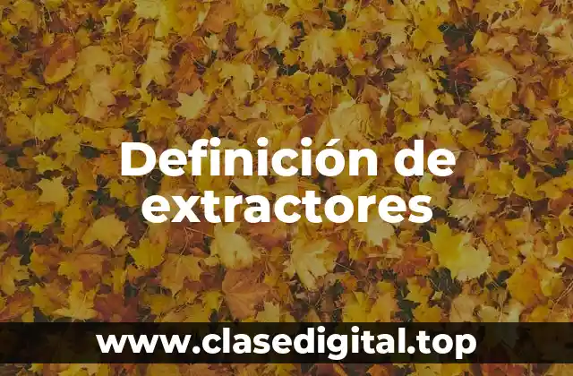 Definición de extractores