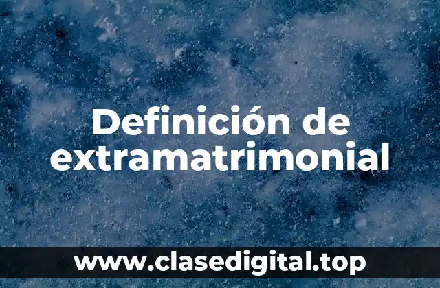 Definición de extramatrimonial