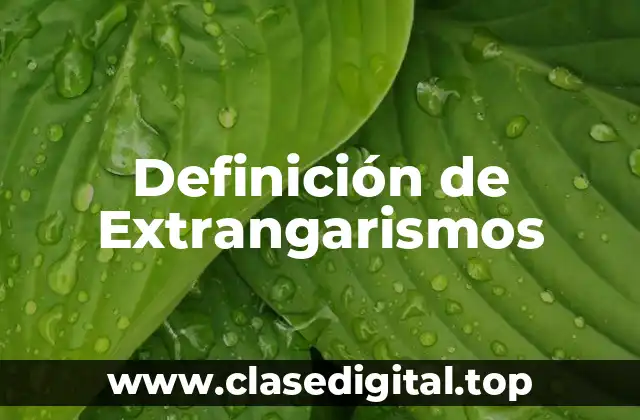 Definición de Extrangarismos