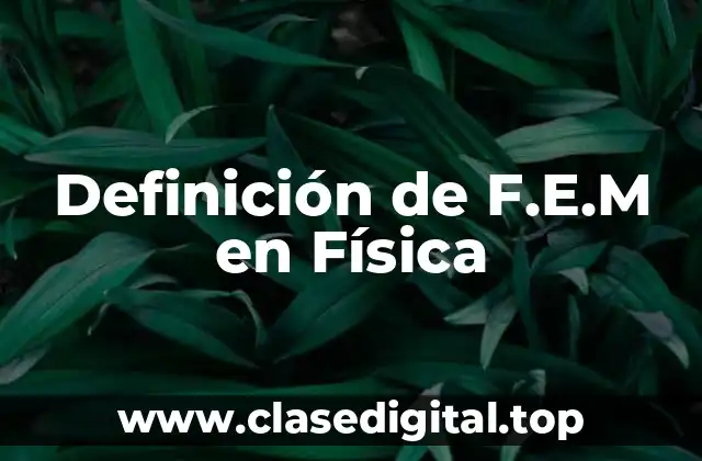 Definición de F.E.M en Física