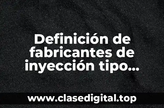 Definición de fabricantes de inyección tipo bomba rotativa ve