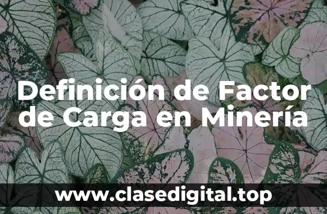 Definición de Factor de Carga en Minería