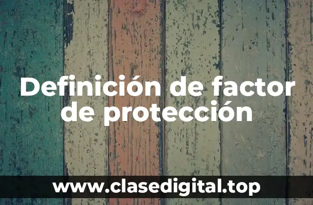 Definición de factor de protección