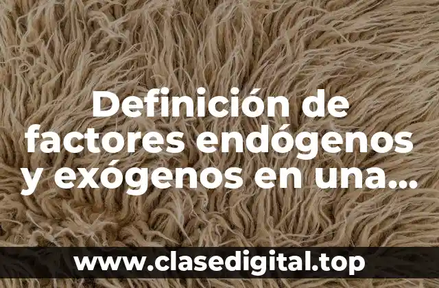 Definición de factores endógenos y exógenos en una estética