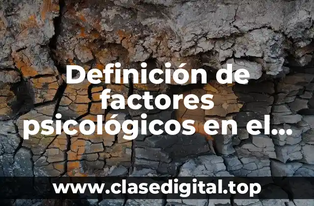 Definición de factores psicológicos en el comportamiento del consumidor