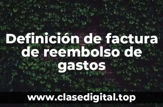 Ejemplos de facturas de reembolso de gastos