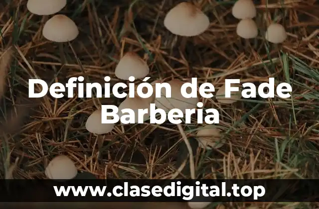 Definición de Fade Barberia