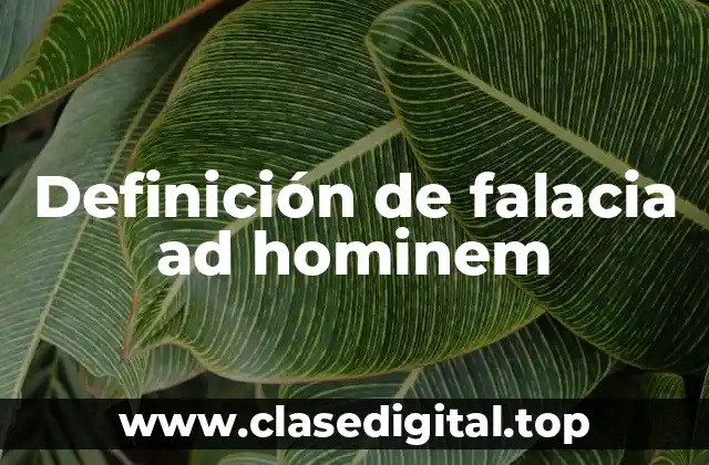 Ejemplos de falacia ad hominem