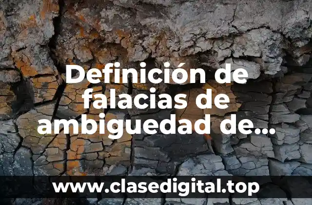 Definición de falacias de ambiguedad de división