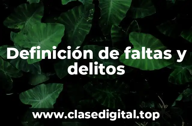 Definición de faltas y delitos