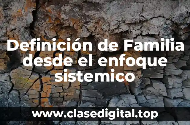 Definición de Familia desde el enfoque sistemico