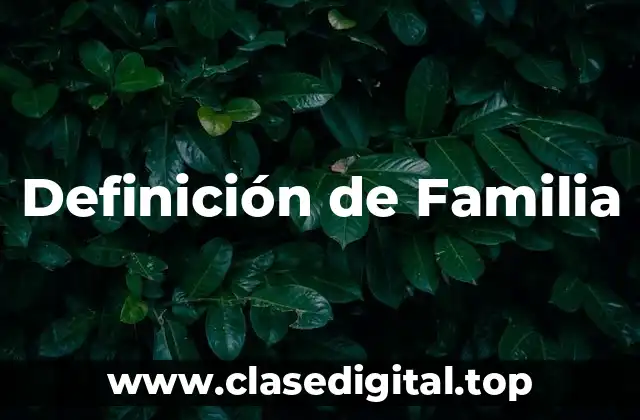 Ejemplos de Familia