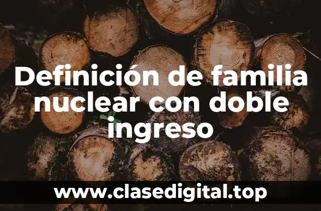 Definición de familia nuclear con doble ingreso