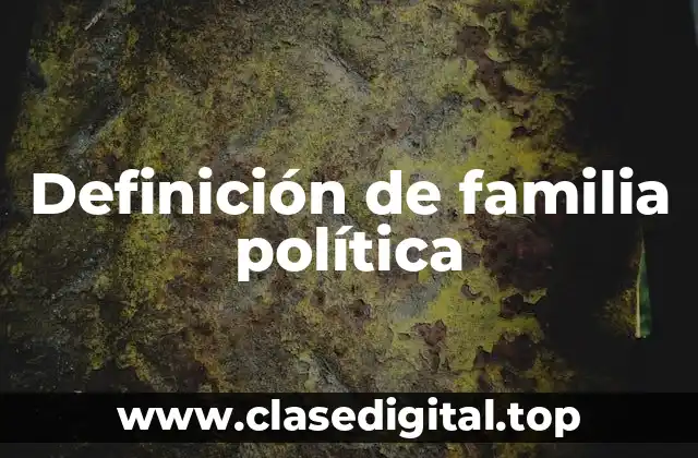 Definición de familia política