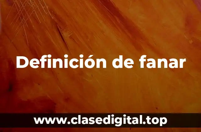 Definición de fanar