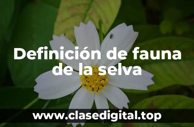 Definición de fauna de la selva