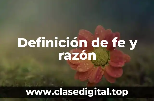 Definición de fe y razón