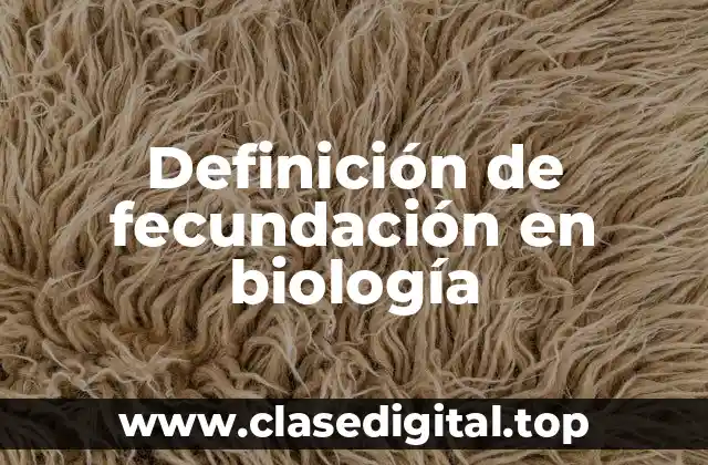 Definición de fecundación en biología