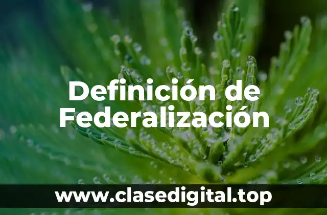 Definición de Federalización