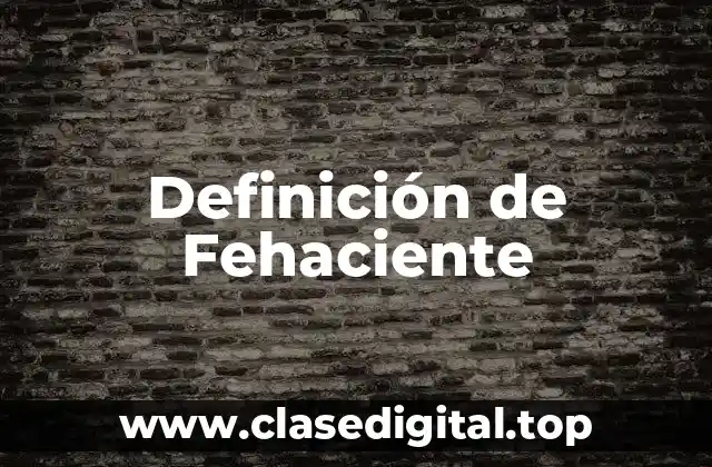 Definición de Fehaciente