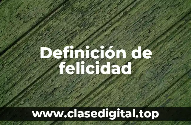Definición de felicidad