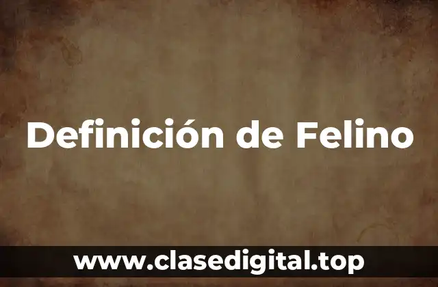 Definición de Felino