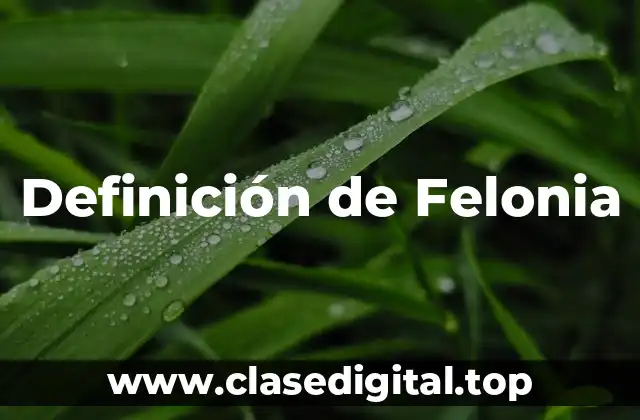 Definición de Felonia