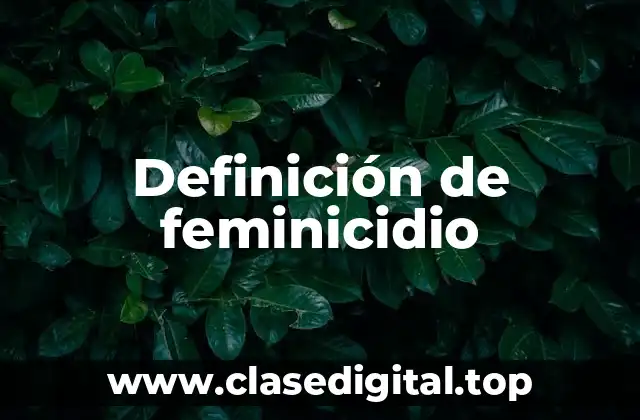 Definición de feminicidio