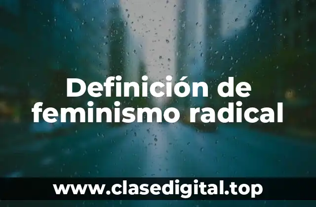 Definición de feminismo radical