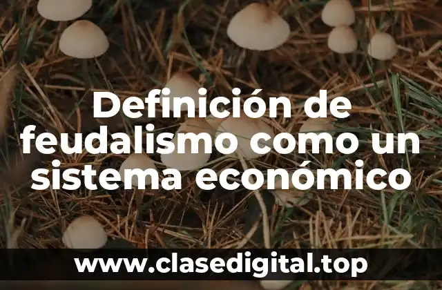 Definición de feudalismo como un sistema económico