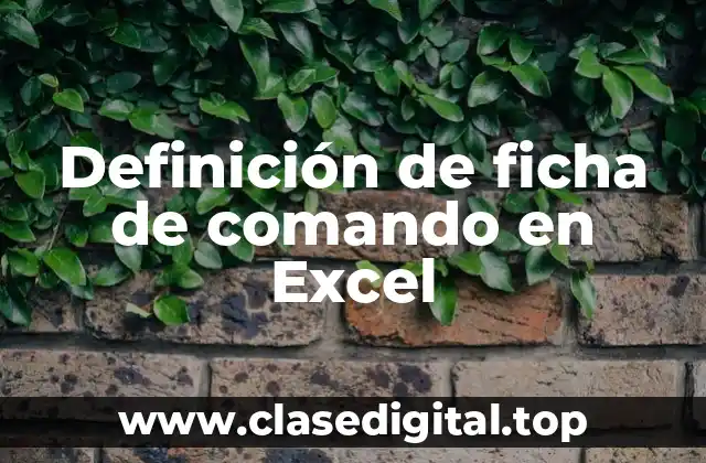 Definición de ficha de comando en Excel