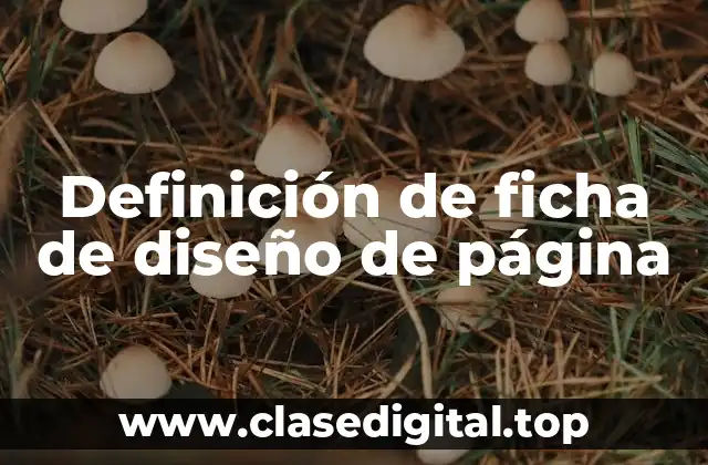 Definición de ficha de diseño de página