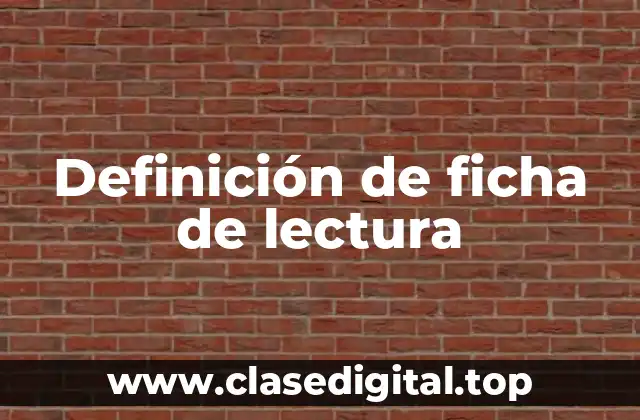 Ejemplos de fichas de lectura