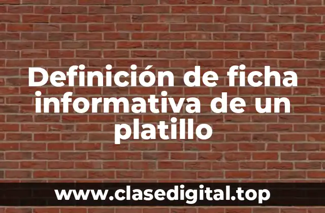 Ejemplos de fichas informativas de platillos