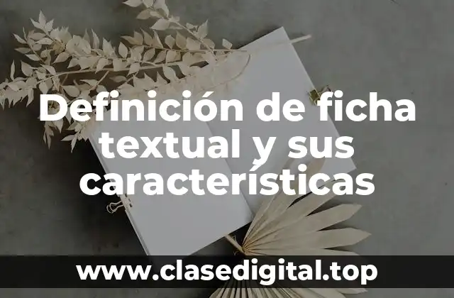 Definición de ficha textual y sus características