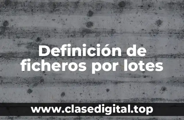 Definición de ficheros por lotes