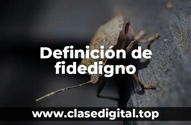 Ejemplos de fidedigno