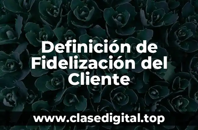 Definición de Fidelización del Cliente