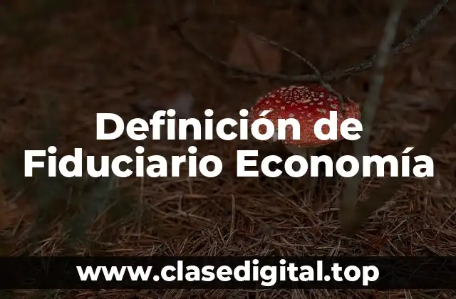 Definición de Fiduciario Economía