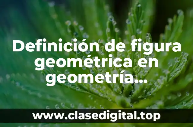 Definición de figura geométrica en geometría euclidiana