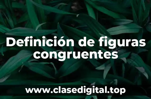 Definición de figuras congruentes