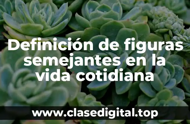 Definición de figuras semejantes en la vida cotidiana