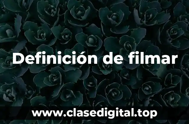 Definición de filmar