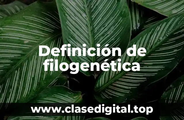 Ejemplos de filogenética