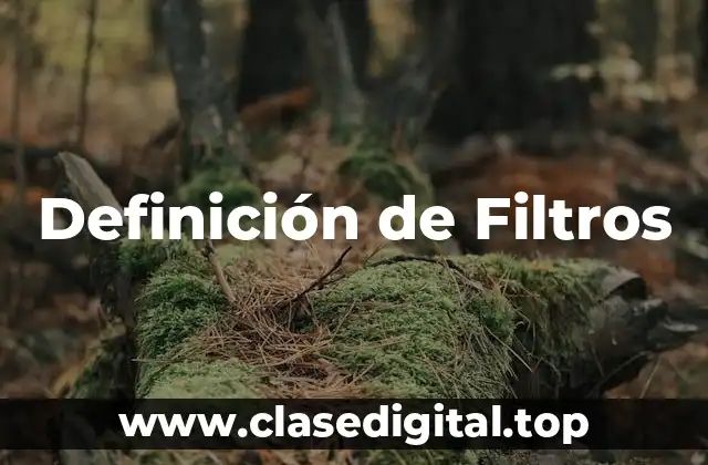 Definición de Filtros